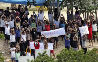Audio from recent protests on Nauru
